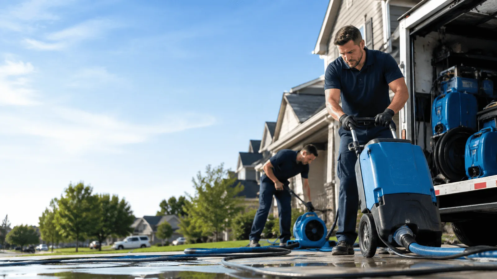Dehumidification being performed in Pottsville, PA